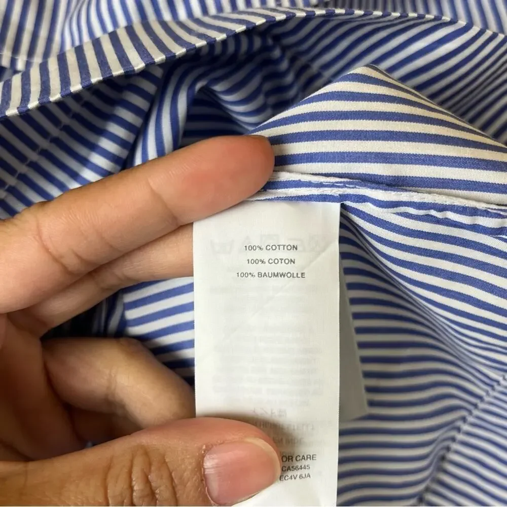 J. Crew Stripe Cotton Poplin Top NWT Size 00
